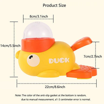Yellow Duck-Shaped Interactive Cat Treat Dispenser Durable Plastic Training Dog Toy Puzzle Slow Feeder Dog Self-pleasure Toy