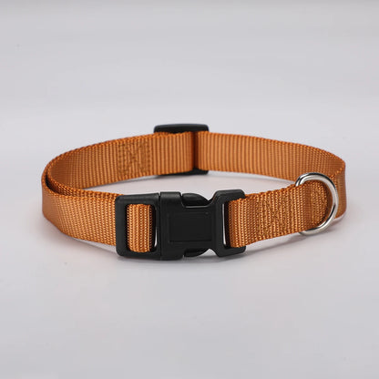 Adjustable Nylon Dog Collar Durable Basic Dog Collar for Small Large Dogs French Bulldog Safety Walking Training Pet Supplies