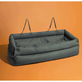 Pet Outing Lathe Luxury Faux Leather Dog Car Seat/Cat Car Bed/Booster Bed Pet Booster Car Seat Dog Cat Travel Seat