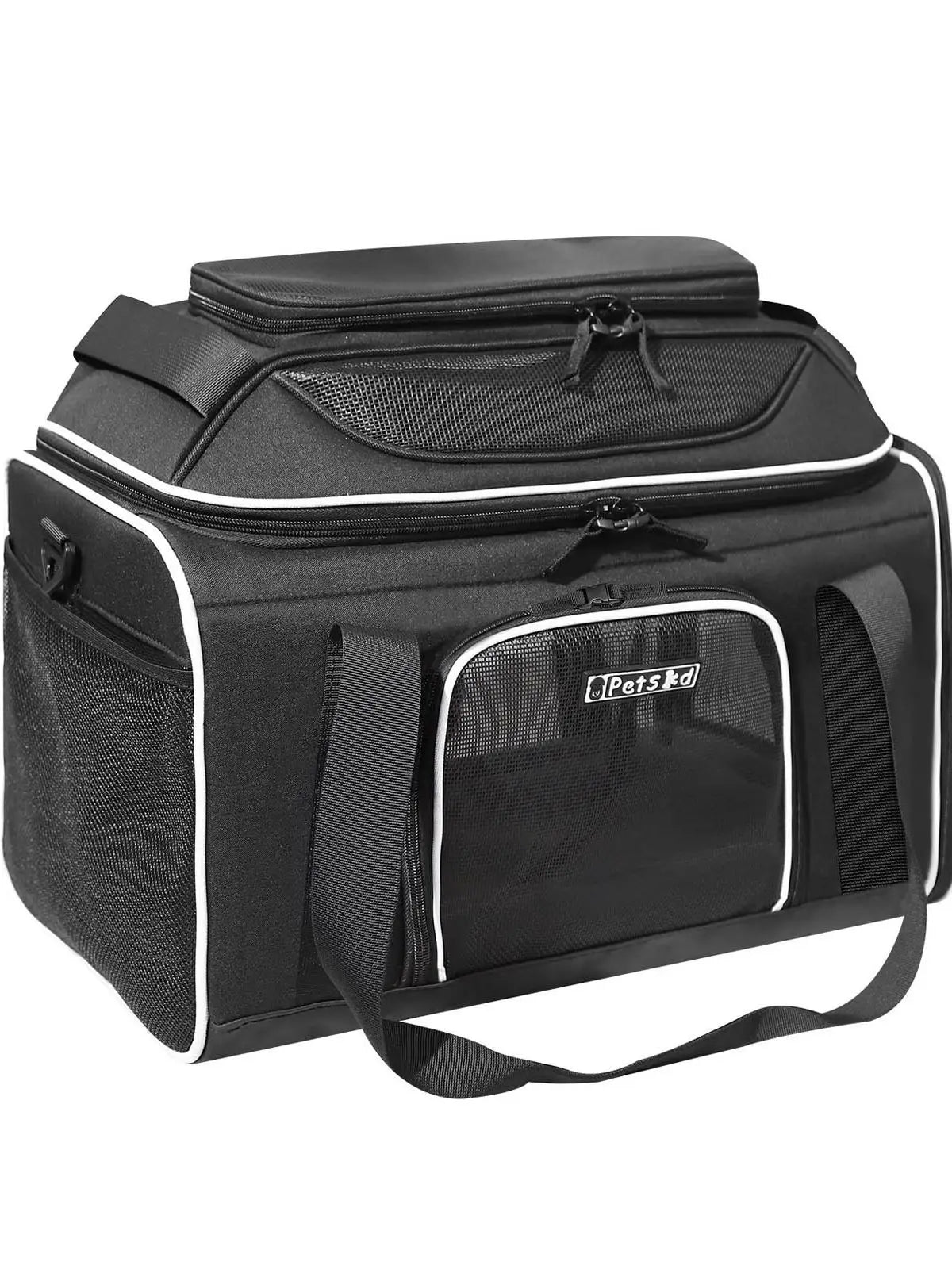 Petskd Top-Expandable Pet Carrier Major USA Airlines Approved Soft Small Dog Cat Carrier with Safety Zipper and AntiScratch Mesh