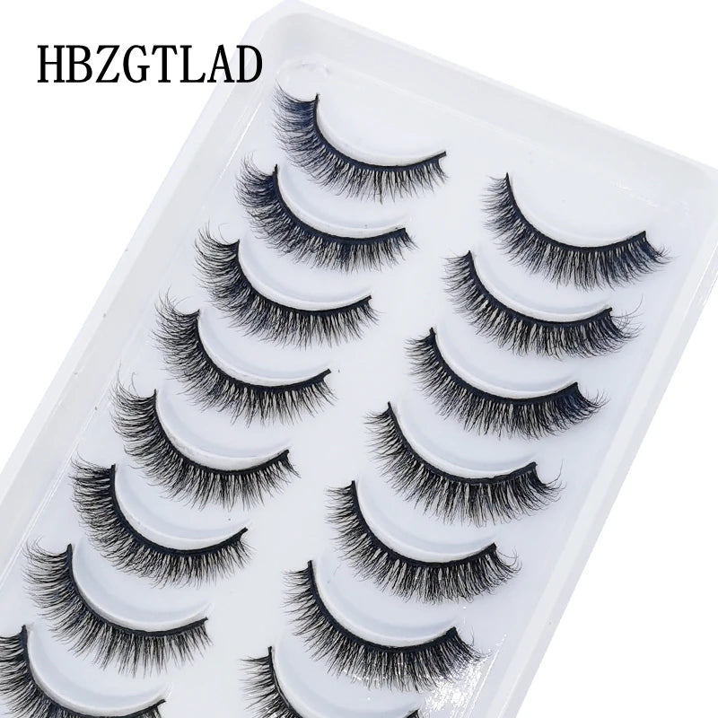 NEW 10 Pairs Natural Long False Eyelashes Fake Lashes Makeup 3d Mink Lashes Extension Short Eyelash Mink Eyelashes for Beauty