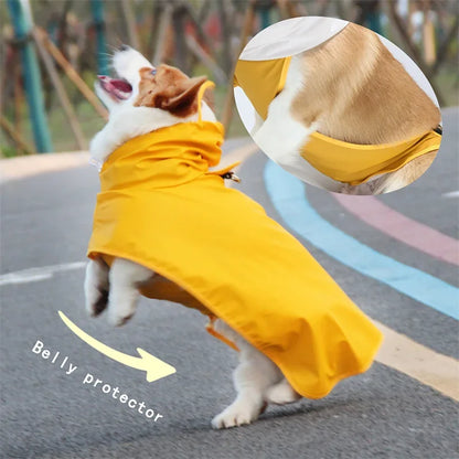 Fullnai Rainy Season Puppy Dog Raincoat Waterproof Pet Clothes for Dogs mascotas Apparel Impermeable Corgi  Shiba Inu Rain Coats