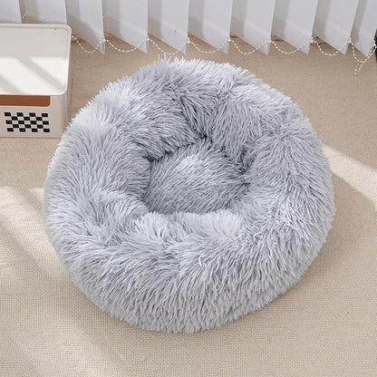 60cm Plush Pet Nest Winter Cat Nest Dog Nest Warm Detachable and Washable Round Cat Nest Pet Bed Seasonal Universal Decoration