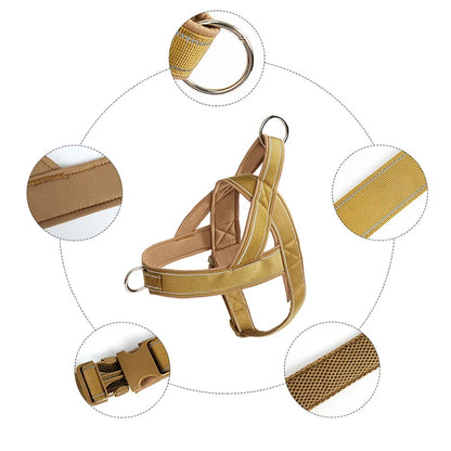 New Dog Tactical Chest Harness Nylon Material Medium and Large Dog A7 Pet Chest Harness Dog Leash