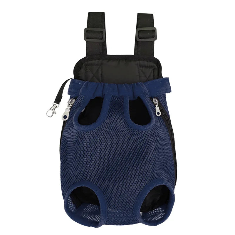 Double Shoulder Breathable Portable Travel Pet Dog Carrier Backpack Mesh Carrier Front Bag for Small Dog Cat Outdoor Accessories