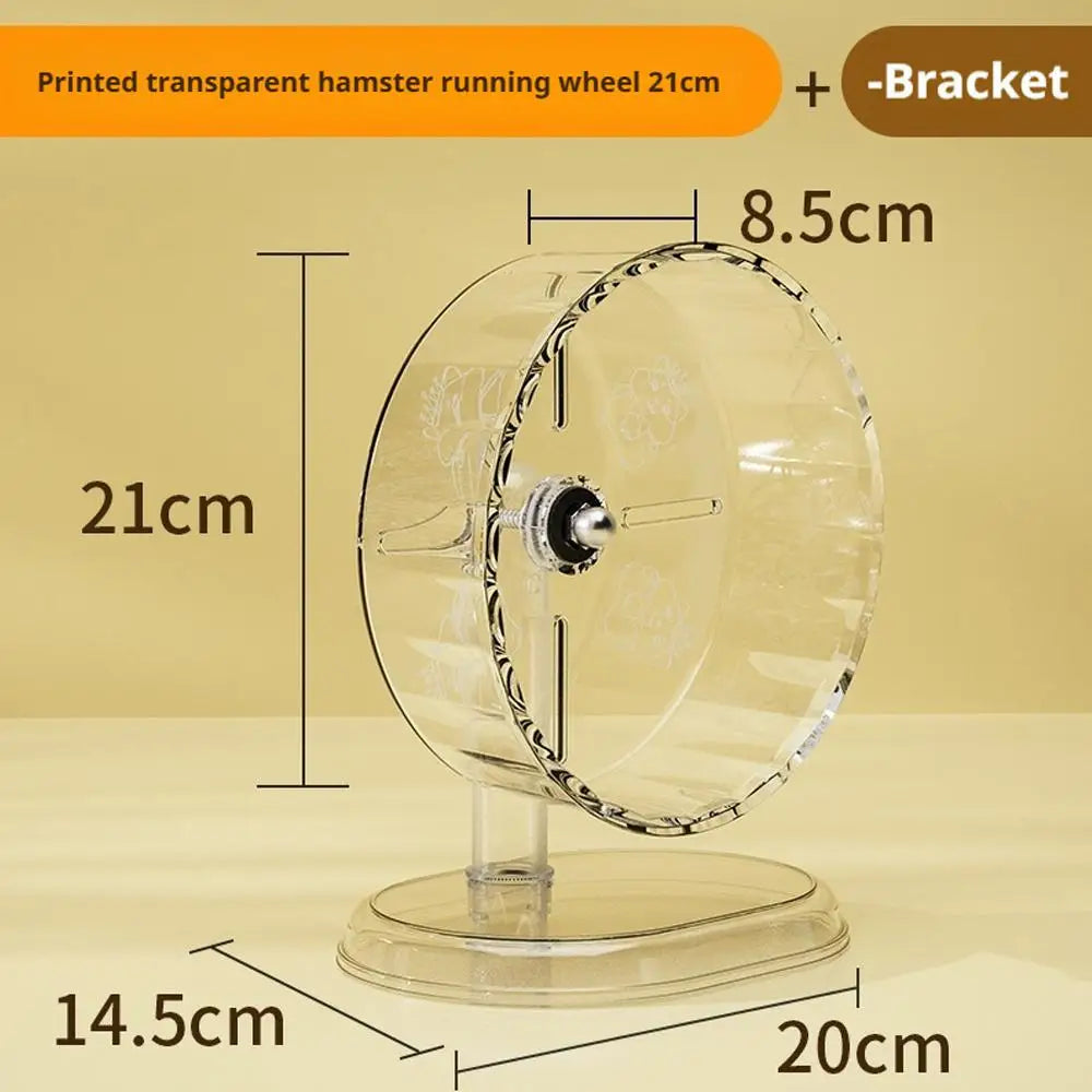 Hamster Running Sport Transparent Running Wheel Support Toy Small Pet Roller Bearing Silent Running Wheel Pets Accessories