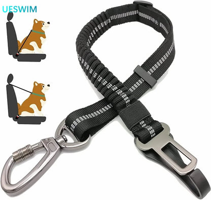 Dog Seatbelt Updated 3-in-1 Pet Car Seat Belts for Dogs Car Tether with Clip Hook Bungee Dogs Safety Belt with Swivel Carabiner