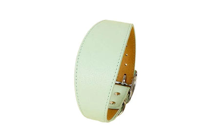 Wide Leather Dog Collar for Small Medium Large Dogs, Greyhound Deerhound Lurcher Whippet Dachshund Collar Pet Accessories