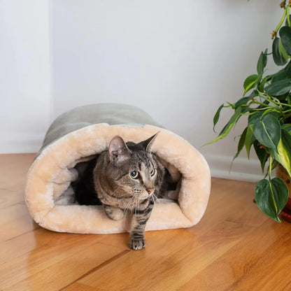 Autumn and Winter Cat Sleeping Bag Semi-enclosed Cat Nest Warm Small and Medium-sized Pet Nest Can Be Disassembled and Washed
