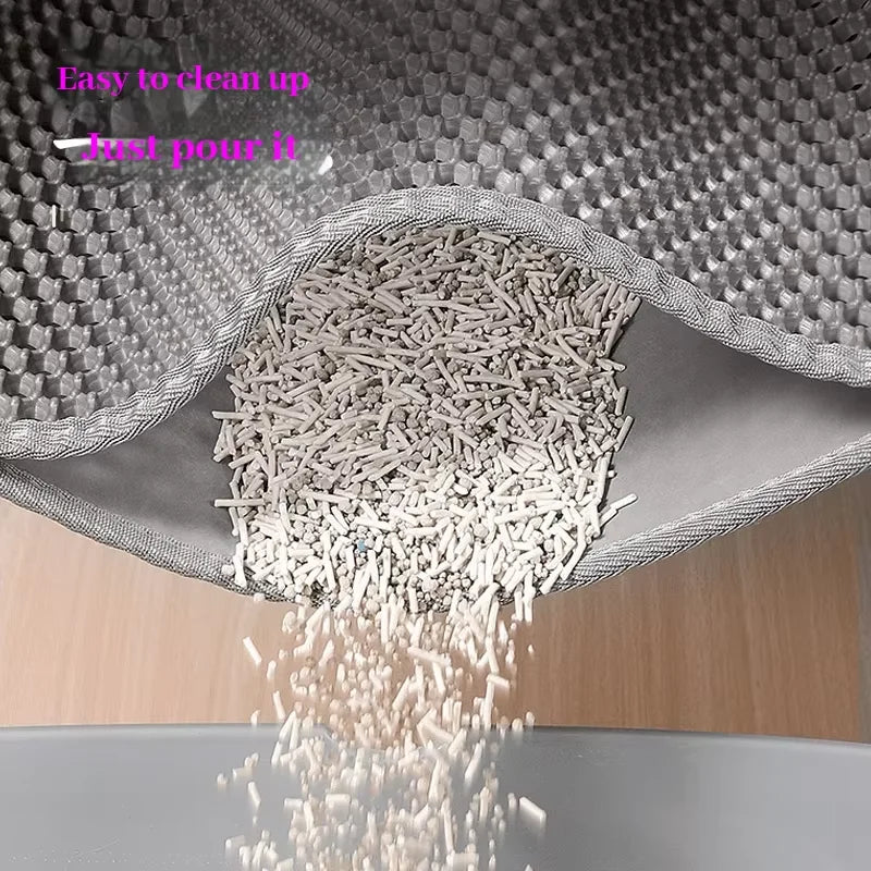 Cat Litter Mat Waterproof Double Layer Cat Litter Trapping Pet Litter Box Mat Clean Pad Products for Cats Accessories