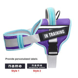 KOMMILIFE Adjustable Nylon Dog Harness Personalized Harness For Dogs Reflective Breathable Neck Guard Dog Harness Vest No Pull