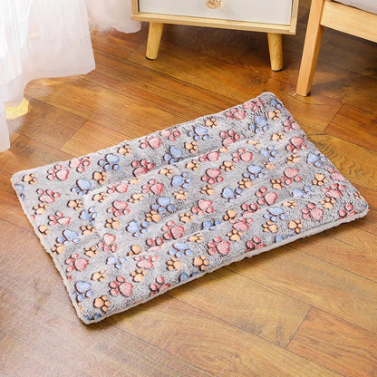 Cute Small Dog Mat Double-sided Use Winter Warm Medium Cat Sofa Blanket Skin-friendly Puppy Bed Cushion Pet Bed Accessories