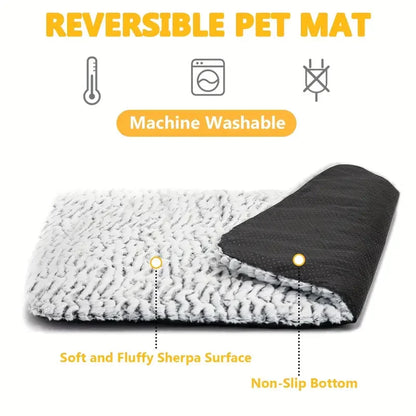 Self Heating Pet Bed Comfortable Dog Mat Elderly Pets Cat with Thermal Body Heat Reflecting Core Pad Winter Anti-Slip Kennel Mat