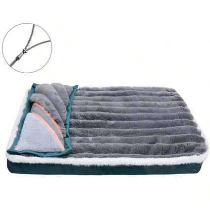 Dog Bed Mat with Zipper Remolvable Elastic Cat Bed for Dog Sleeping Mat Small Washable Cat Nest Pet Sofa Cushion for Medium Dog