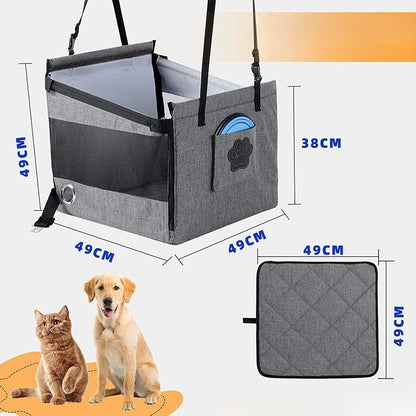 Portable Car Pet Seat Stable Dog Carrier with Safety Mesh Protector Waterproof Design for Puppy Travel Outdoor Use