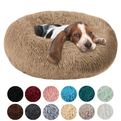 Round Cat Beds House Soft Long Plush Nest Pet Bed For Dogs Basket Pet Products Cushion Mat Animals Sleeping Sofa Suit For Winter
