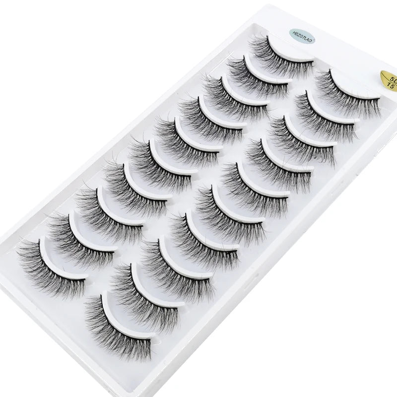 NEW 10 Pairs Natural Long False Eyelashes Fake Lashes Makeup 3d Mink Lashes Extension Short Eyelash Mink Eyelashes for Beauty