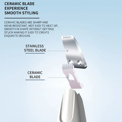 Pet Dog Electric Groomer Trimmer with LED Light Waterproof Pet Foot Hair Trimmer Low Noise Cat Dog Face Foot Ear Hip Paw Shaver