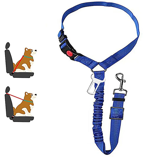New Solid Two-in-one Pet Car Seat Belt Dog Harness Leash BackSeat Safety Belt Adjustable for Kitten Dogs Collar Pet Accessories