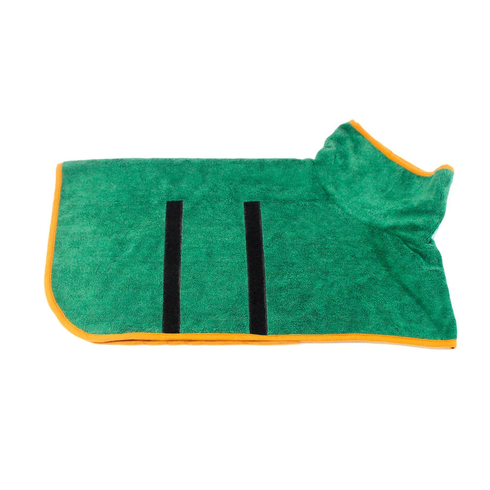 Dog Bathrobe Towel Pet Drying Coat Clothes Adjustable Pet Towel For Large Medium Small Dogs Cat Microfiber Absorbent Beach Towel