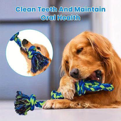 Knot Dog Toys Indestructible Durable Dog Chew Toys Tug of War Interactive Toys Suitable for Medium and Large Dogs Pet Supplies