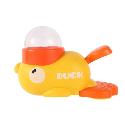 Yellow Duck-Shaped Interactive Cat Treat Dispenser Durable Plastic Training Dog Toy Puzzle Slow Feeder Dog Self-pleasure Toy