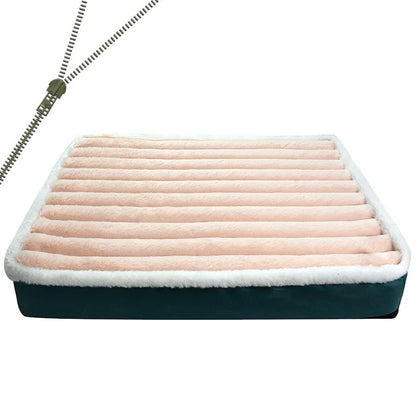 Dog Bed Mat with Zipper Remolvable Elastic Cat Bed for Dog Sleeping Mat Small Washable Cat Nest Pet Sofa Cushion for Medium Dog