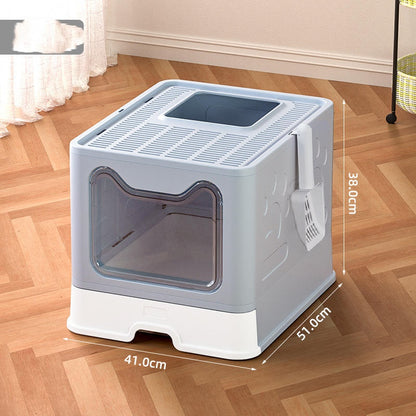 Cat Litter Box Front Entry Enclosed Extra Large Litter Box With Litter Catching Lid And Scoop For Big Cats Kitty