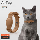 Anti-Lost Leather Dog Collar with Chain Case