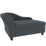 Dark Gray Sofa Dog Bed with Storage 750x490x165 mm