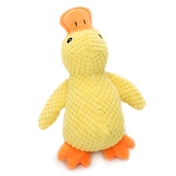 Soft Squeaky No-Stuff Duck Dog Toy for All Breeds