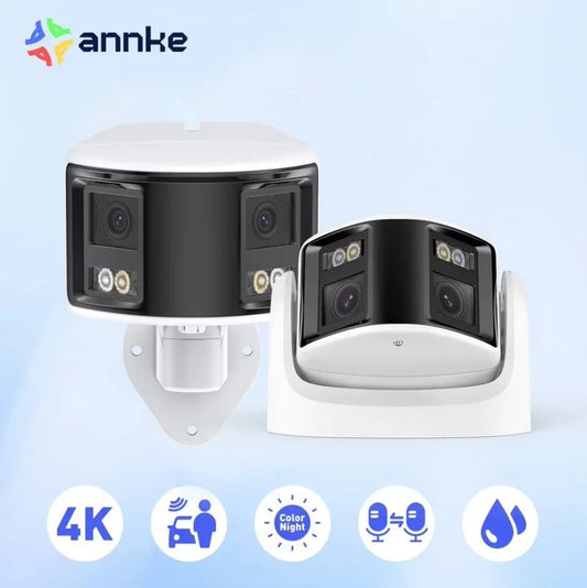 ANNKE Smart Home 180° 8MP DUO POE Dual Lens Wide View Outdoor Video POE Camera,4K AI Human Detect,8MP Security CCTV Camera - Asmota