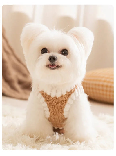 Autumn Winter Dog Embroidered Vests Small And Medium-Sized Dogs Two Legged Clothes Pet Clothing 0304