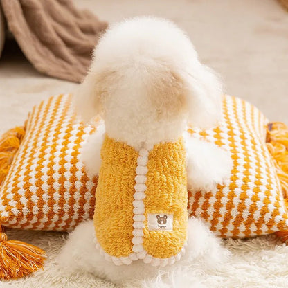 Autumn Winter Dog Embroidered Vests Small And Medium - Sized Dogs Two Legged Clothes Pet Clothing 0304 - Asmota