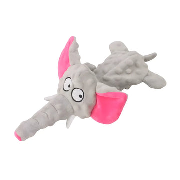 Plush Elephant Dog Toy With Squeaker and Crinkle Sound