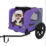 Heavy Duty Collapsible Dog Bike Trailer with 16" All Terrain Wheels