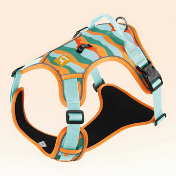 Reflective Oxford Cloth Dog Chest and Back Harness with Hand Holding Rope