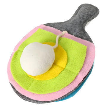 Fabric Ping Pong Bat Puzzle Toy for Dogs - Brown or Grey