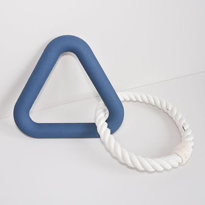 Pet Toy Foam TPR Cotton Rope Triangle Tug-of-war Molar