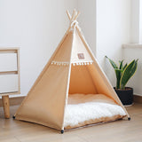 Four Seasons Fabric Tent Dog Bed with Detachable Cover