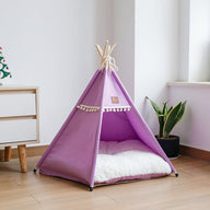 Four Seasons Fabric Tent Dog Bed with Detachable Cover