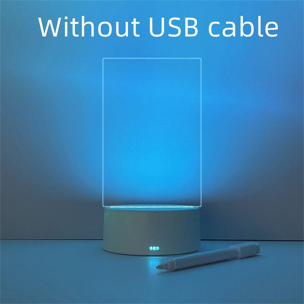 Bedside Message Writing Board Acrylic Night Light - Asmota