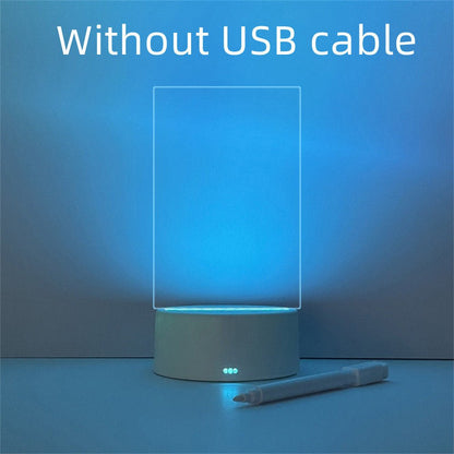 Bedside Message Writing Board Acrylic Night Light - Asmota