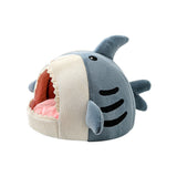 Shark Semi-Closed Fabric Dog Yurt Bed All Seasons