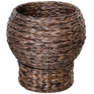 Handwoven Elevated Cat Bed with Rotating Basket and Cushion, Dark Gray