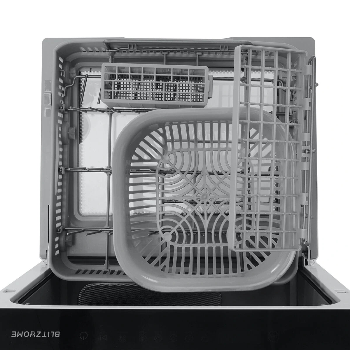 BlitzHome®BH - CDW1 Smart Portable Countertop Dishwasher US Plug with APP Control, 4 - 6 Sets Big Capacity, Dual Water Inlet Modes, 360°Spraying, 75°High Temperature, Five Cleaning Modes, Drying Function - Asmota