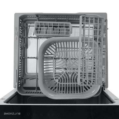 BlitzHome®BH - CDW1 Smart Portable Countertop Dishwasher US Plug with APP Control, 4 - 6 Sets Big Capacity, Dual Water Inlet Modes, 360°Spraying, 75°High Temperature, Five Cleaning Modes, Drying Function - Asmota
