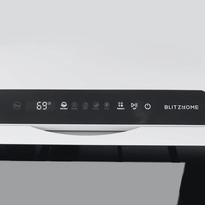 BlitzHome®BH - CDW1 Smart Portable Countertop Dishwasher US Plug with APP Control, 4 - 6 Sets Big Capacity, Dual Water Inlet Modes, 360°Spraying, 75°High Temperature, Five Cleaning Modes, Drying Function - Asmota