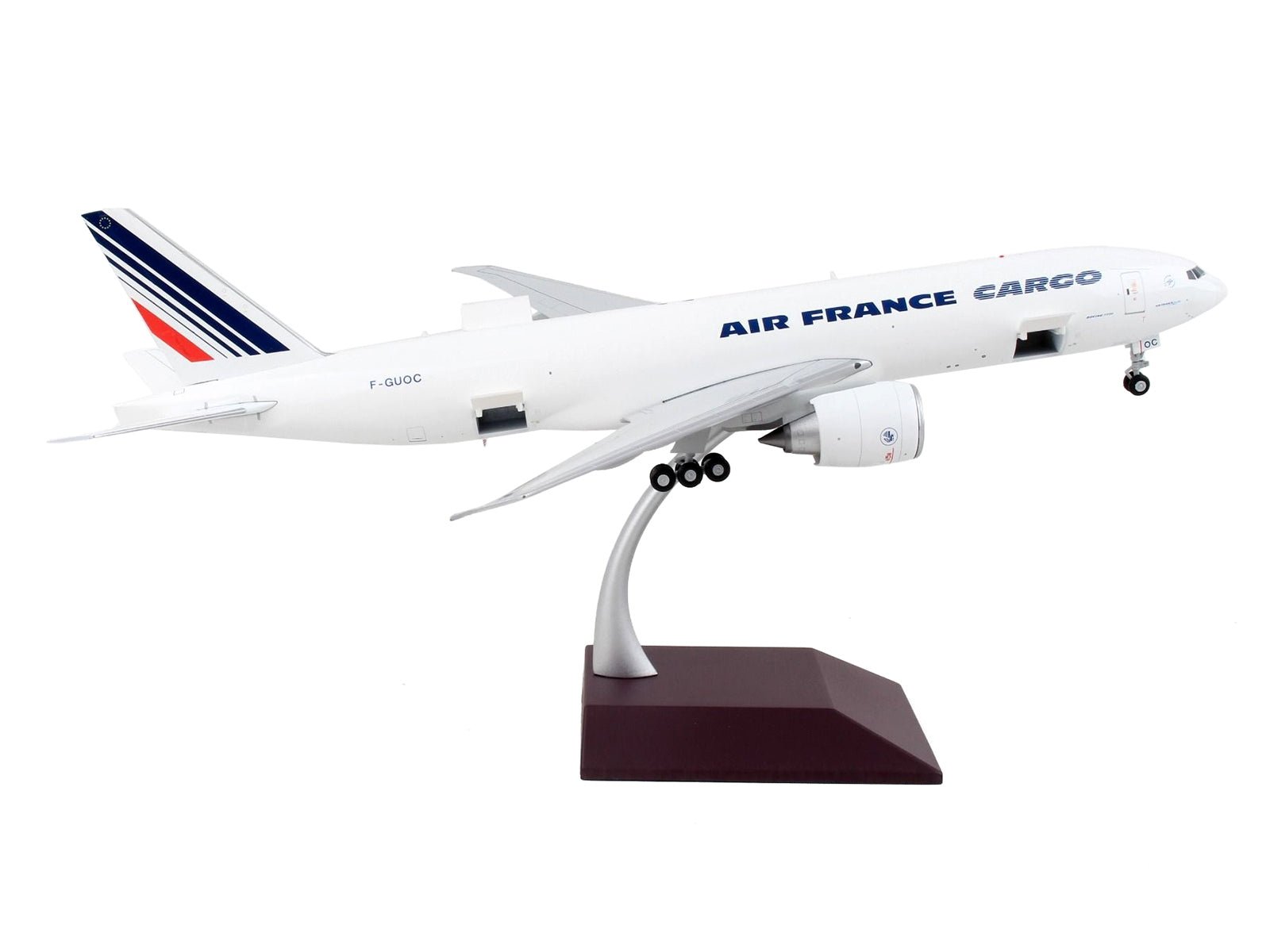 Boeing 777F Commercial Aircraft "Air France Cargo" White with Striped Tail "Gemini 200 - Interactive" Series 1/200 Diecast Model Airplane by GeminiJets - Asmota