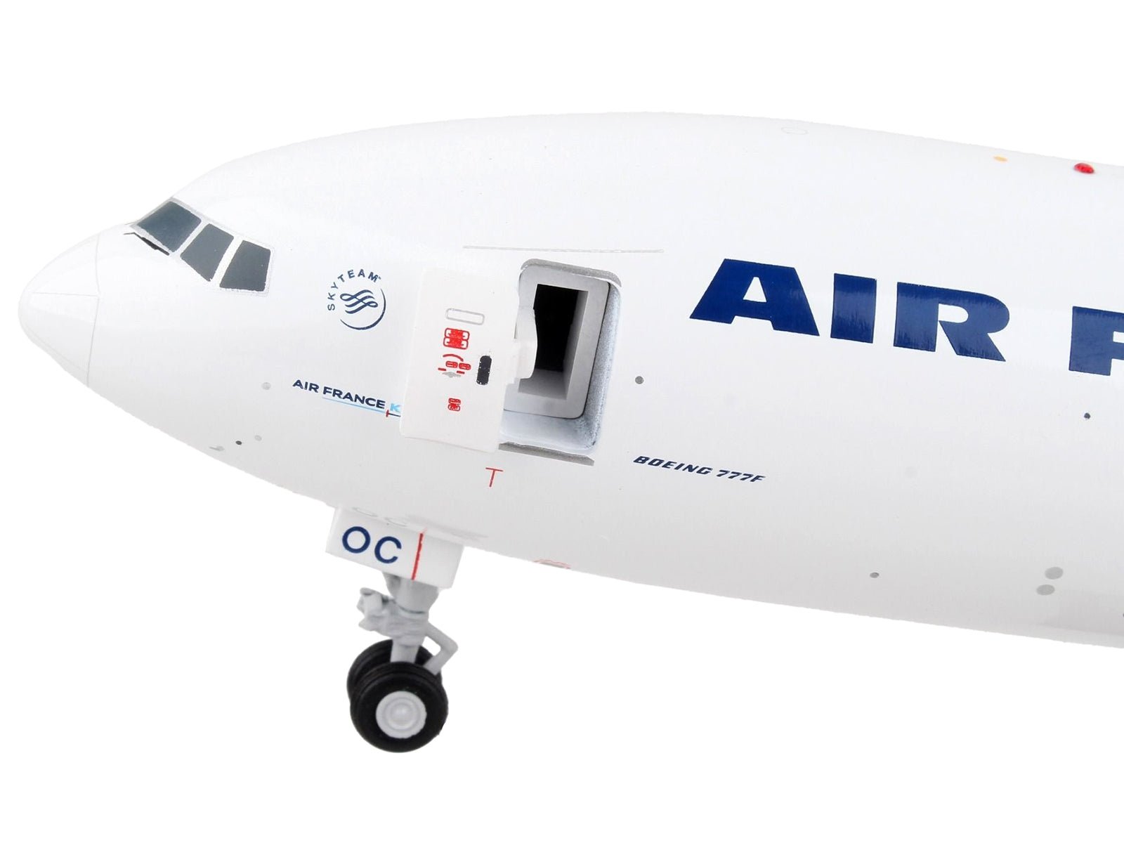 Boeing 777F Commercial Aircraft "Air France Cargo" White with Striped Tail "Gemini 200 - Interactive" Series 1/200 Diecast Model Airplane by GeminiJets - Asmota